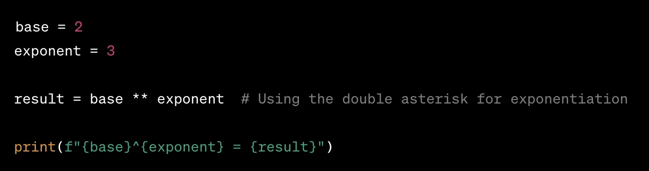 Python double astrisk code